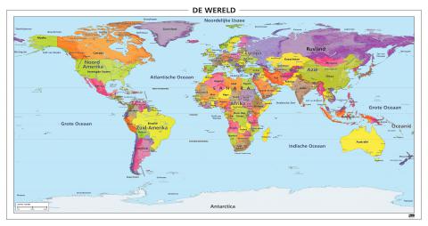 Digitale Wereldkaart Staatkundig 170 | Kaarten